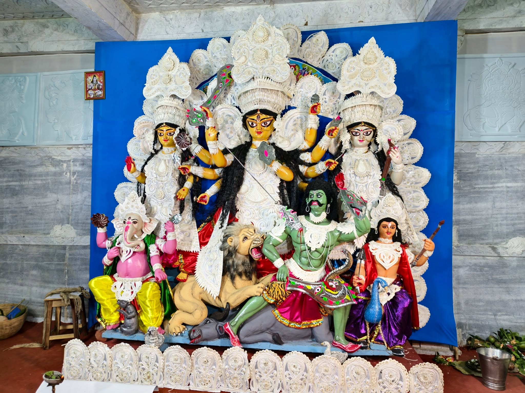 Durga pratima at Tantipara Soloana in Samit Bhattacharya’s public Facebook post from 2025